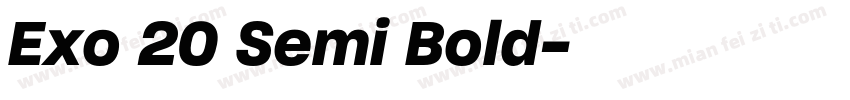 Exo 20 Semi Bold字体转换